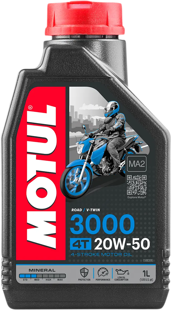 3000 Mineral 4T Engine Oil - 20W-50 1L (Each)-Mot31 -  Pu 1