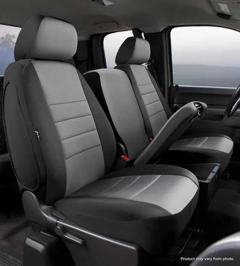 Fia Neo™ Neoprene Custom Truck Seat Covers – Gray, Tailored Fit For Full Protection 1