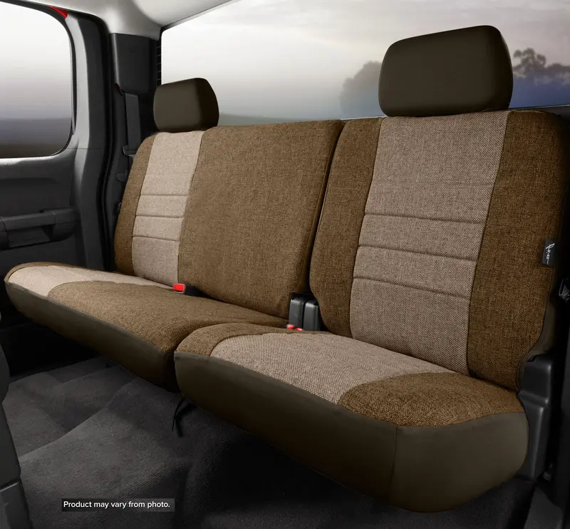 Fia Oe32-41 Taupe Oe™ Custom Seat Cover; Tweed; Taupe; Split Seat 40/60; Adjustable Headrests; 1